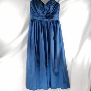 Impression Bridal Royal Blue Formal Dress Sz 18 Prom Wedding Strapless Pockets